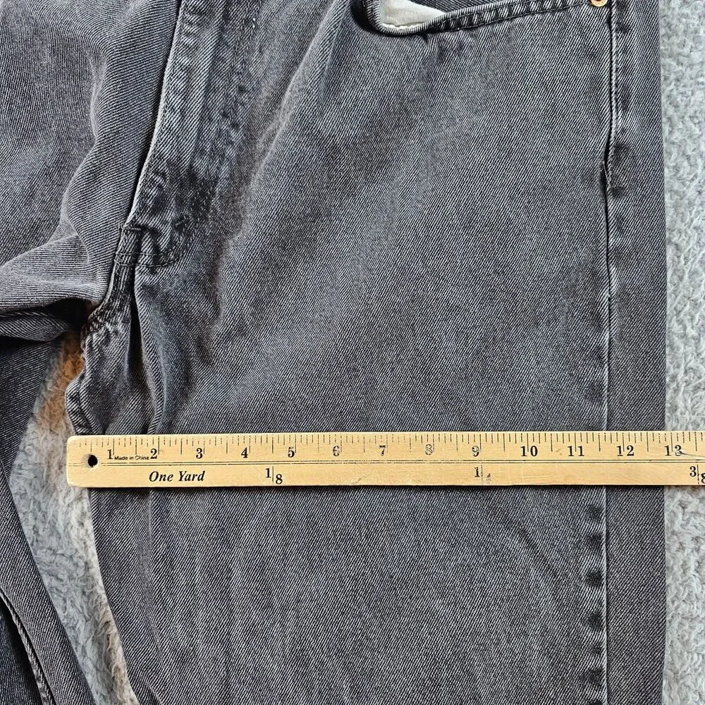 Levis 550 Jeans Mens 36x27* Black Distressed Relaxed Tapered Baggy Y2K Biker